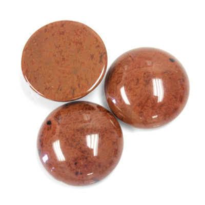 Gemstone Cabochon - Round 18MM RED OBSIDIAN