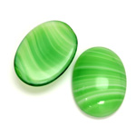 Glass Medium Dome Cabochon - Oval 25x18MM PORPHYR GREEN