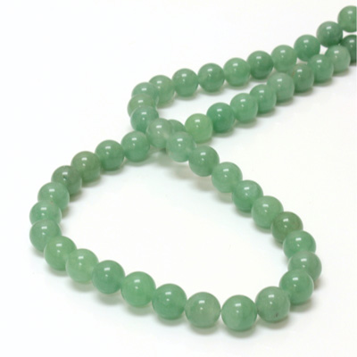 Gemstone Bead - Smooth Round 08MM AVENTURINE-GREEN