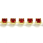 Preciosa Crystal Rhinestone Cup Chain - PP24 (SS12) LT SIAM RUBY-RAW