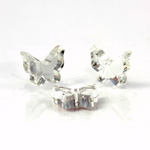 German Glass Flat Back Foiled Mirror - Butterfly 9MM CRYSTAL