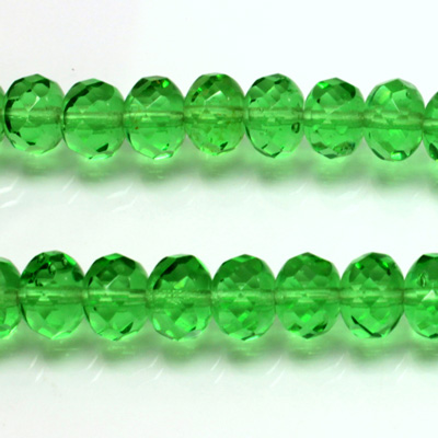 Czech Glass Fire Polish Bead - Rondelle Donut 09x6MM PERIDOT