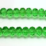 Czech Glass Fire Polish Bead - Rondelle Donut 09x6MM PERIDOT
