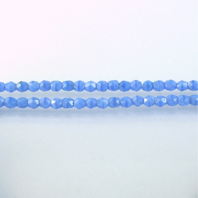 Czech Glass Fire Polish Bead - Round 03MM MOONSTONE BLUE