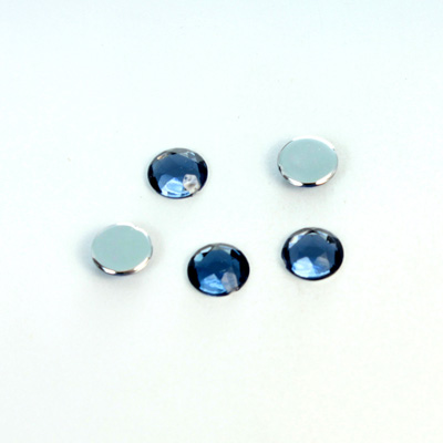 Plastic Flat Back Foiled Rose Cut Rhinestone - Round 07MM MONTANA