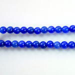 Gemstone Bead - Smooth Round 1.5MM Diameter Hole 06MM HOWLITE DYED LAPIS