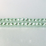 Czech Glass Pearl Faceted Fire Polish Bead - Round 04MM AQUA ON CRYSTAL 78432