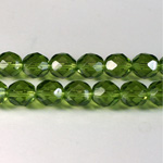 Czech Glass Fire Polish Bead - Round 08MM OLIVINE