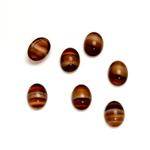 Glass Medium Dome Cabochon - Oval 08x6MM PORPHYR SMOKE TOPAZ