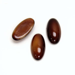Glass Medium Dome Opaque Cabochon - Oval 18x9MM BROWNHORN