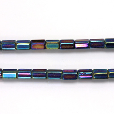 Czech Glass Fire Polished Bead - Atlas 06x4MM IRIS BLUE