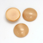 Glass Medium Dome Cabochon - Round 15MM MOONSTONE BEIGE