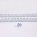 Czech Pressed Glass Bead - Smooth Rondelle 4MM MATTE LT SAPPHIRE