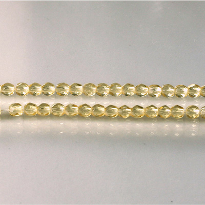 Czech Glass Fire Polish Bead - Round 03MM LT TOPAZ