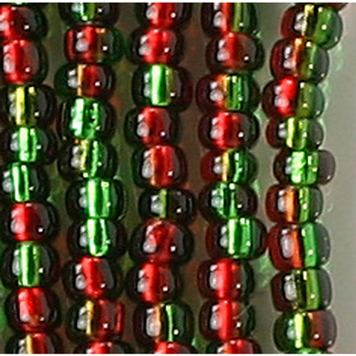 Preciosa Czech Glass Seed Bead - Round 10/0 RUBY-GREEN 57797