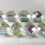 Czech Glass Fire Polish Bead - Round 14MM CRYSTAL AB