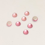 Plastic Flat Back Foiled Cabochon - Round 05MM ROSE