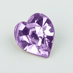 Swarovski Crystal Point Back Fancy Stone - Heart 11x10MM AMETHYST