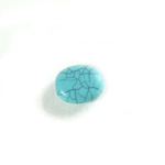 Plastic  Bead - Mixed Color Smooth Flat Bean 14x11MM BLUE TURQ MATRIX