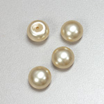 Glass High Dome Cabochon Pearl Dipped - Round 12MM CREME