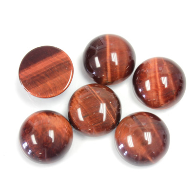 Gemstone Cabochon - Round 12MM TIGEREYE RED