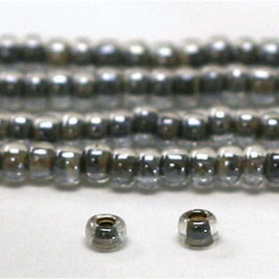 Preciosa Czech Glass Seed Bead - Round 10/0 CRYSTAL GREY 38118