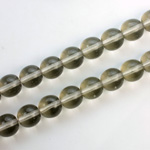 Czech Pressed Glass Bead - Smooth Round 08MM BLACK DIAMOND