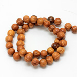 Wood Bead - Grooved Fancy Round 10MM BAYONG