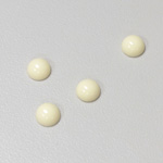 Plastic Flat Back Opaque Cabochon - Round 07MM IVORY