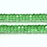 Czech Glass Fire Polished Bead - Rondelle 06x3MM PERIDOT