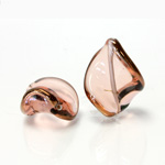 Czech Glass Lampwork Bead - Twist 24x14MM COPPER WRAP ROSALINE
