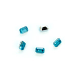 Plastic Point Back Foiled Stone - Cushion Octagon 06x4MM AQUA