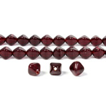 Czech Pressed Glass Bead - Smooth Bicone 06MM GARNET