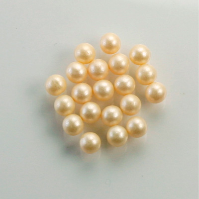 Czech Glass Pearl No-Hole Ball - 6MM CREME 70414
