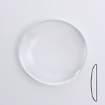 Plastic Low Dome Cabochon - Round 35MM CRYSTAL