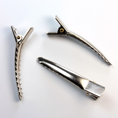 Metal Alligator Clip with Teeth 48MM NIckel Plated Steel