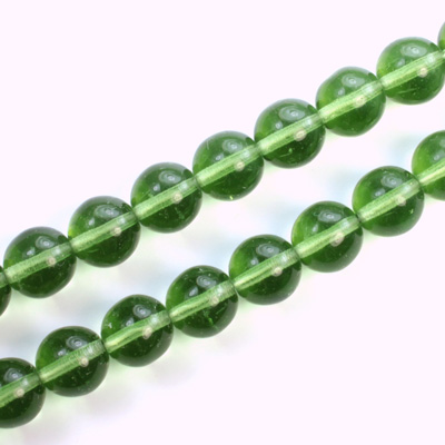 Czech Pressed Glass Bead - Smooth Round 08MM TURMALINE