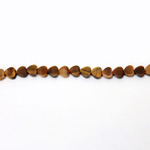 Gemstone Bead - Flat Top Heart 06MM TIGEREYE
