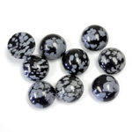 Gemstone Cabochon - Round 09MM SNOWFLAKE OBSIDIAN