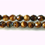 Czech Glass Fire Polish Bead - Round 08MM TIGEREYE