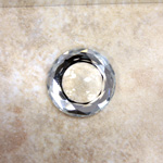 Glass Flat Back Faceted Top Recess Dome in Back Round 18MM CRYSTAL