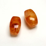 Plastic  Bead - Mixed Color Smooth Keg 19x13MM CORNELIAN AGATE