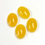 Gemstone Flat Back Cabochon - Oval 14x10MM QUARTZ DYED #38 AMBER