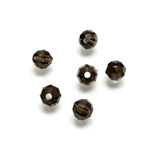 Plastic Bead - Transparent Faceted Round 06MM BLACK DIAMOND