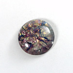 Glass Medium Dome Lampwork Cabochon - Round 25MM AMETHYST OPAL (02206)