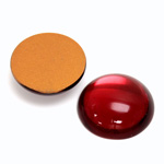 Glass Medium Dome Foiled Cabochon - Round 21MM ROSE