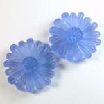 Plastic No-Hole Flower - Daisy 26MM MATTE TANZANITE