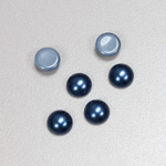 Glass Medium Dome Cabochon Pearl Spray Finish - Round 08MM NAVY