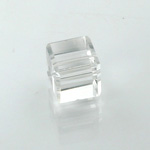 Chinese Cut Crystal Bead 18 Facet - Cube 04x4MM CRYSTAL