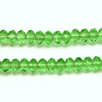 Czech Glass Fire Polish Bead - Rondelle Donut 05x3MM PERIDOT
